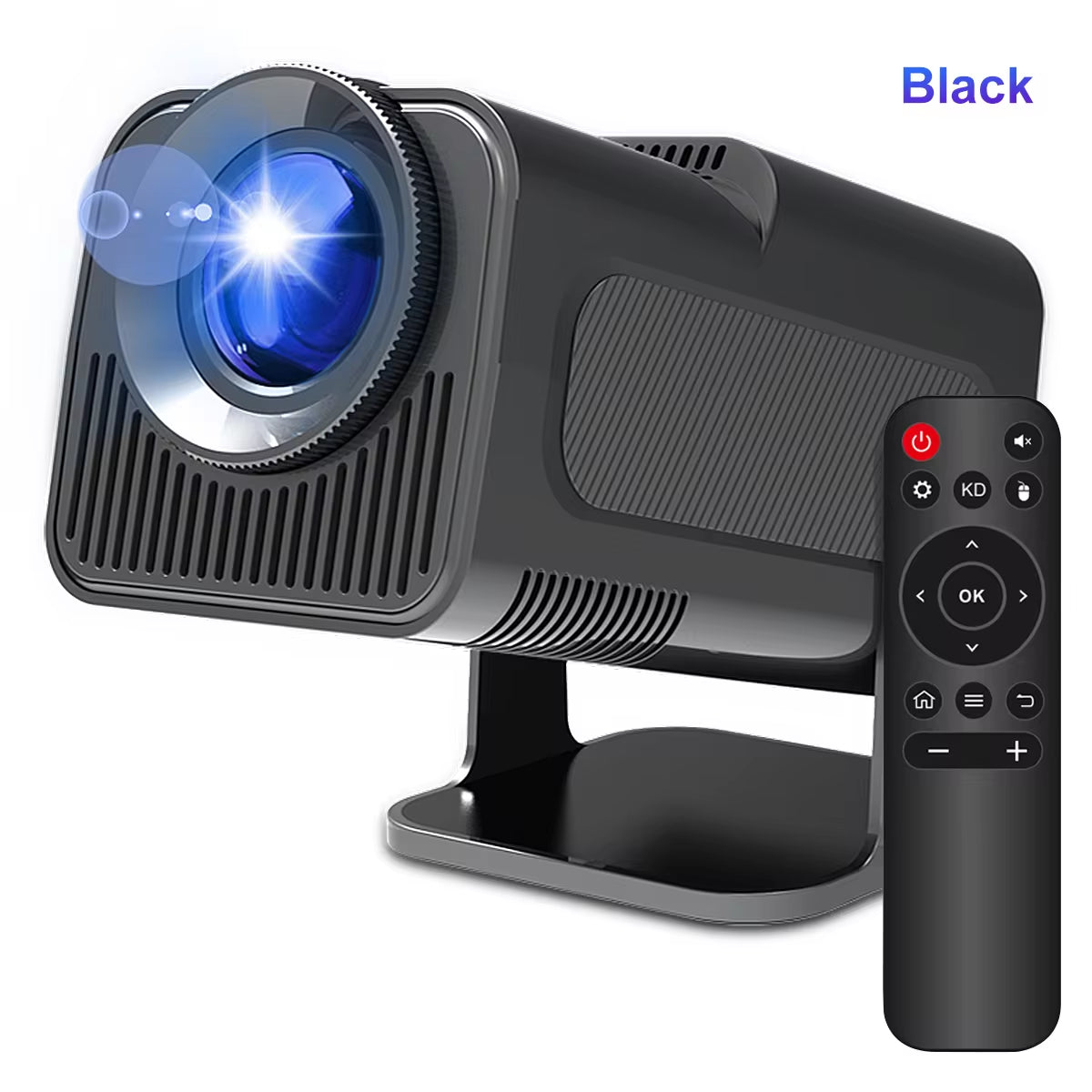 Projecteur portable Android 11 4K, Wifi6 HY320 avec Allwinner H713, 390 ANSI, BT 5.0, résolution 1920x1080P, mise à jour HY300 pour utilisation extérieure.