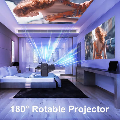 Projecteur portable Android 11 4K, Wifi6 HY320 avec Allwinner H713, 390 ANSI, BT 5.0, résolution 1920x1080P, mise à jour HY300 pour utilisation extérieure.